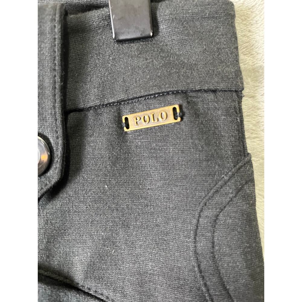 POLO Ralph Lauren Black Moto Riding Pants Women's Size 2 Skinny Stretch Zip - Picture 5 of 9